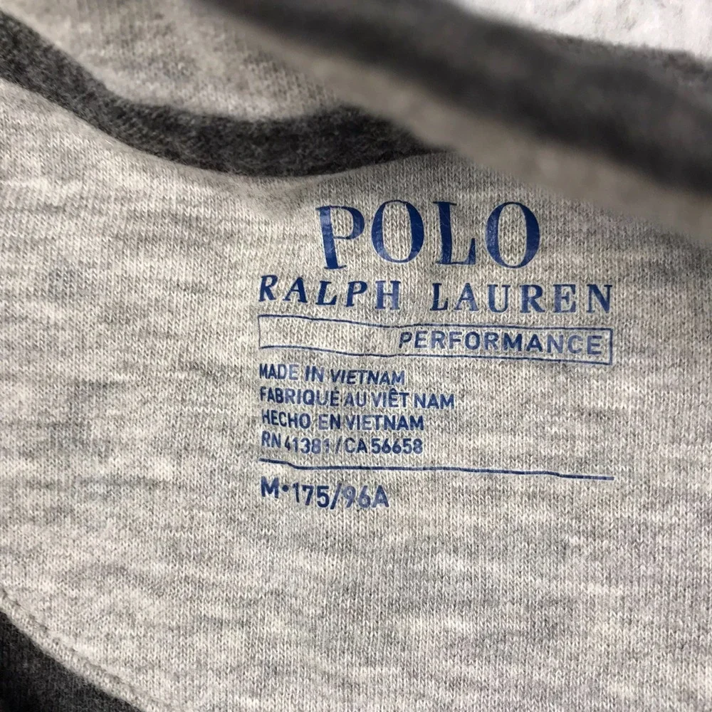 Polo Ralph Lauren Performance 1/4 Zip Pullover Mens M Heather Gray Sweater *Flaw